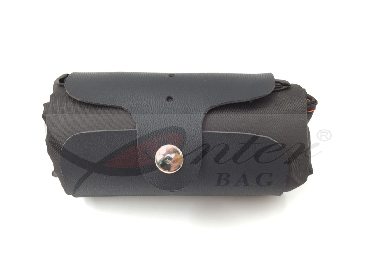 Black Reusable Folding Shopping Bags With Eco Friendly Material AZO Free