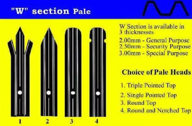 Residential Security Low Carbon Steel Palisade Fencing Rodent Proof