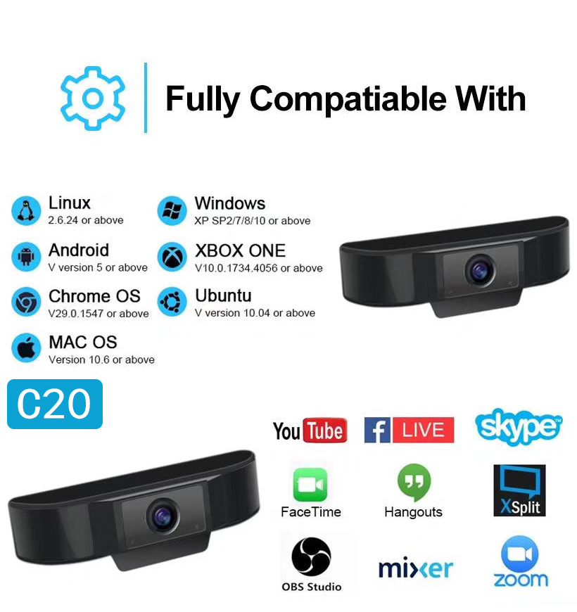 webcam network USB computer camera 1080P high-definition conference microphone beauty live online class