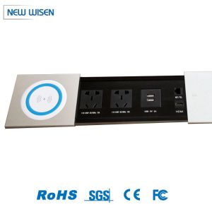 10A Desktop Power Sliding Socket Multimedia Electrical Outlet Box