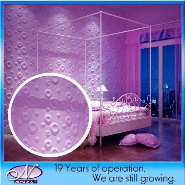 500mmx500mm Acoustic 3D PVC Panel for Bedroom Wall Decoration Customized
