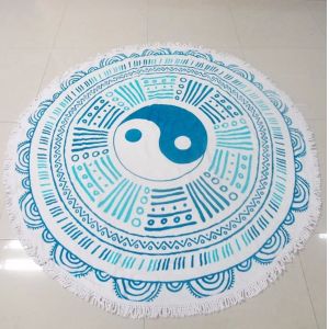 2016 New Design Printed Customized Round Mandala Beach Towel, Round Beach Banket
