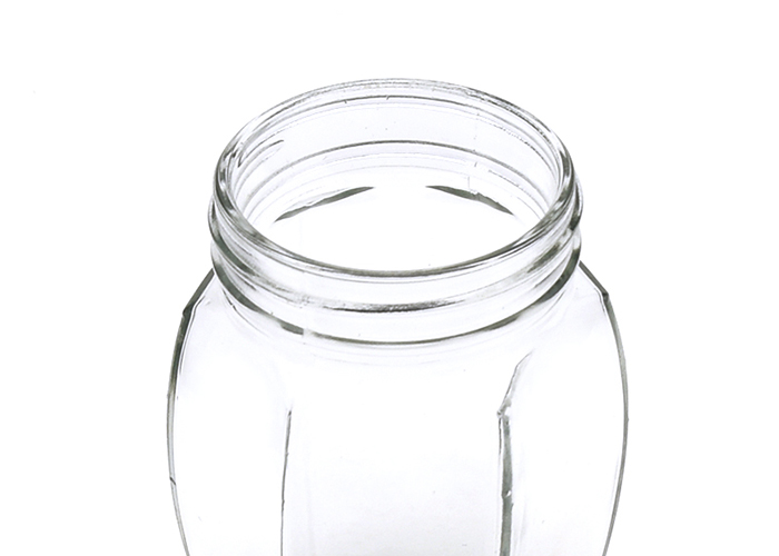 Glass Jam Bottle Hexagon Glass Honey Jars With Twist Off Golden Lid