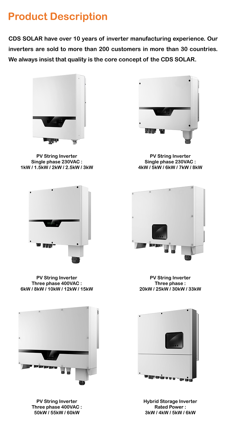 solar grid-connected solar inverter system5KW most countries