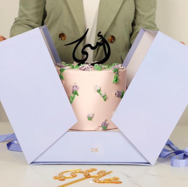 Surprise Cake Flower Chocolate Rose Packaging Paper Cardboard Rigid Birthday