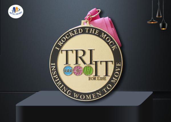 Turtle shell Custom Made Medals Background Sandblast Medallion Shiny Gold