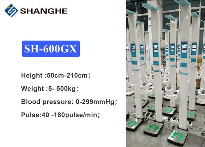 Intelligent Voice 7.0'' Height Weight BMI Blood Pressure Machine