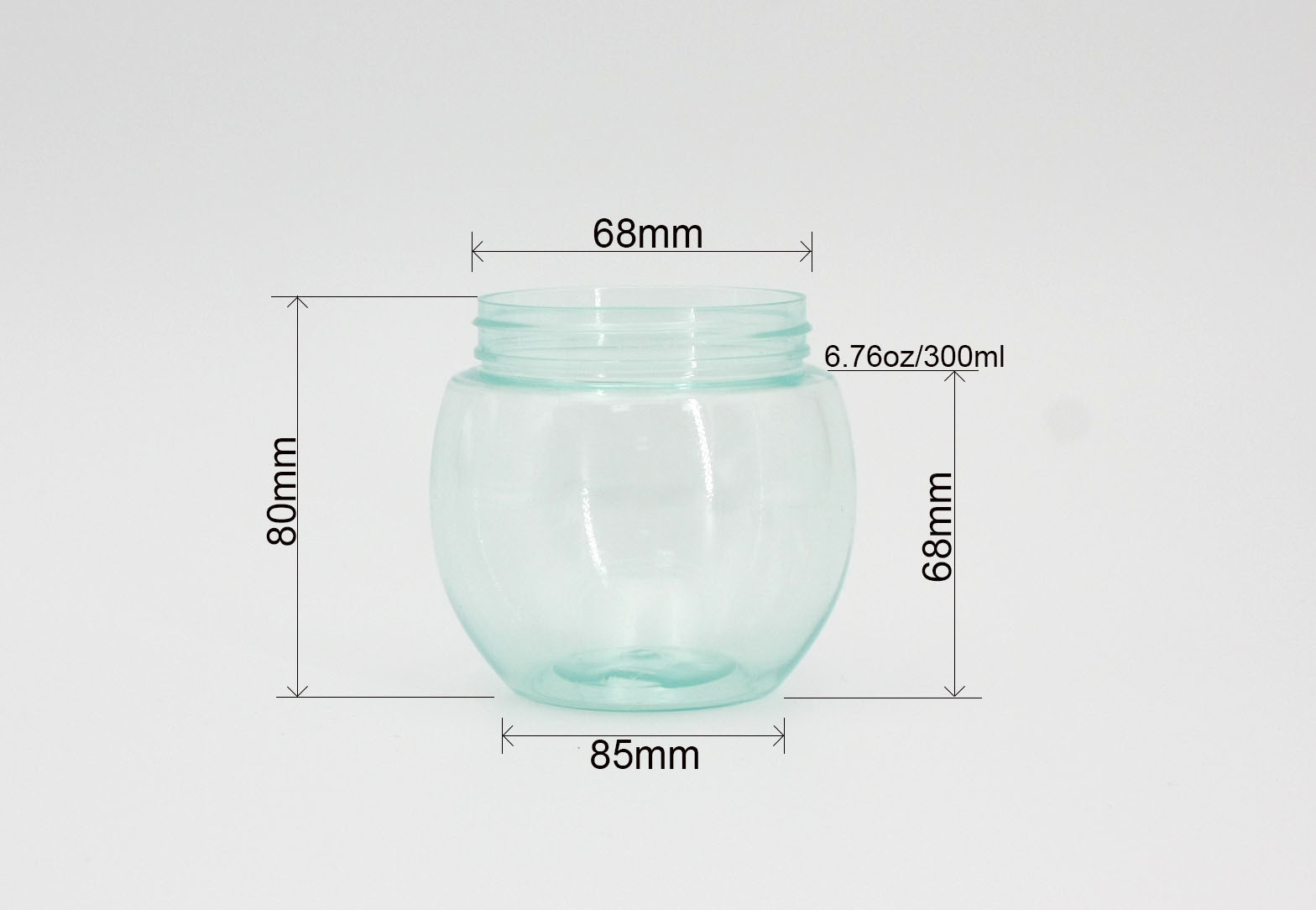 10.6 Oz/300ml Beauty Cream Facial Mask Cosmetic Packaging Jar