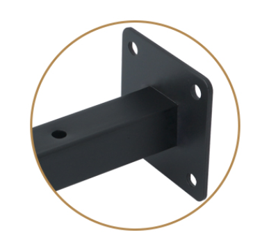 Customized Industrial Floating Shelf Bracket Wall Mounted Metal Shelving Supports in Black