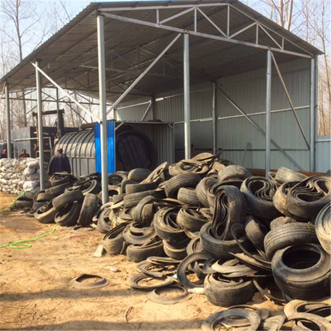 8 ton Per Day Small Scrap Tyres Recycling To Fuel Oil Production Equipment