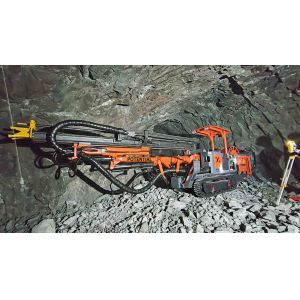 Sturdy Chassis Structure Rock Drilling Trolley For 0.8 - 2m/Min Drilling Speed