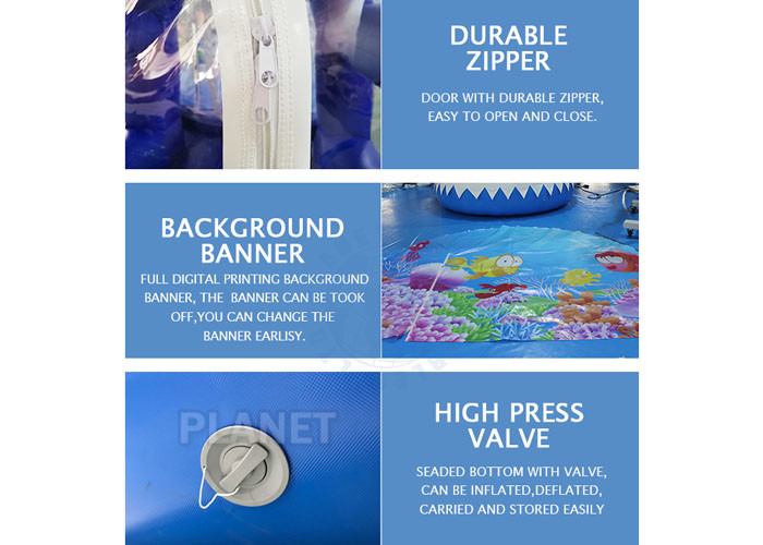 PVC Inflatable Snow Globe Yard Decoration For Advertising 3 Years Warranty