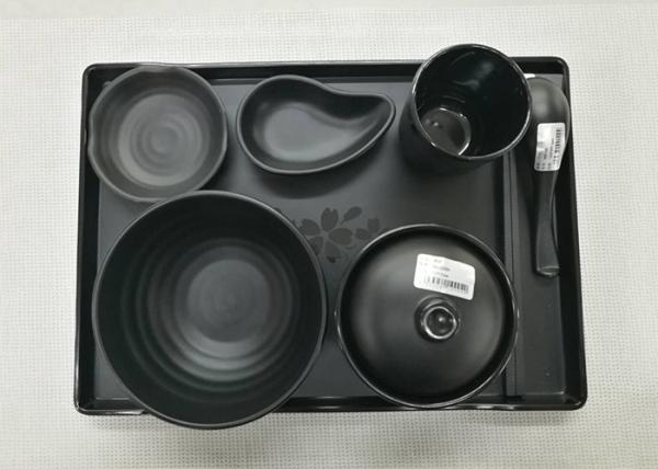 Imitation Porcelain Dinnerware Sets Japanese And Korea Series Tableware Black