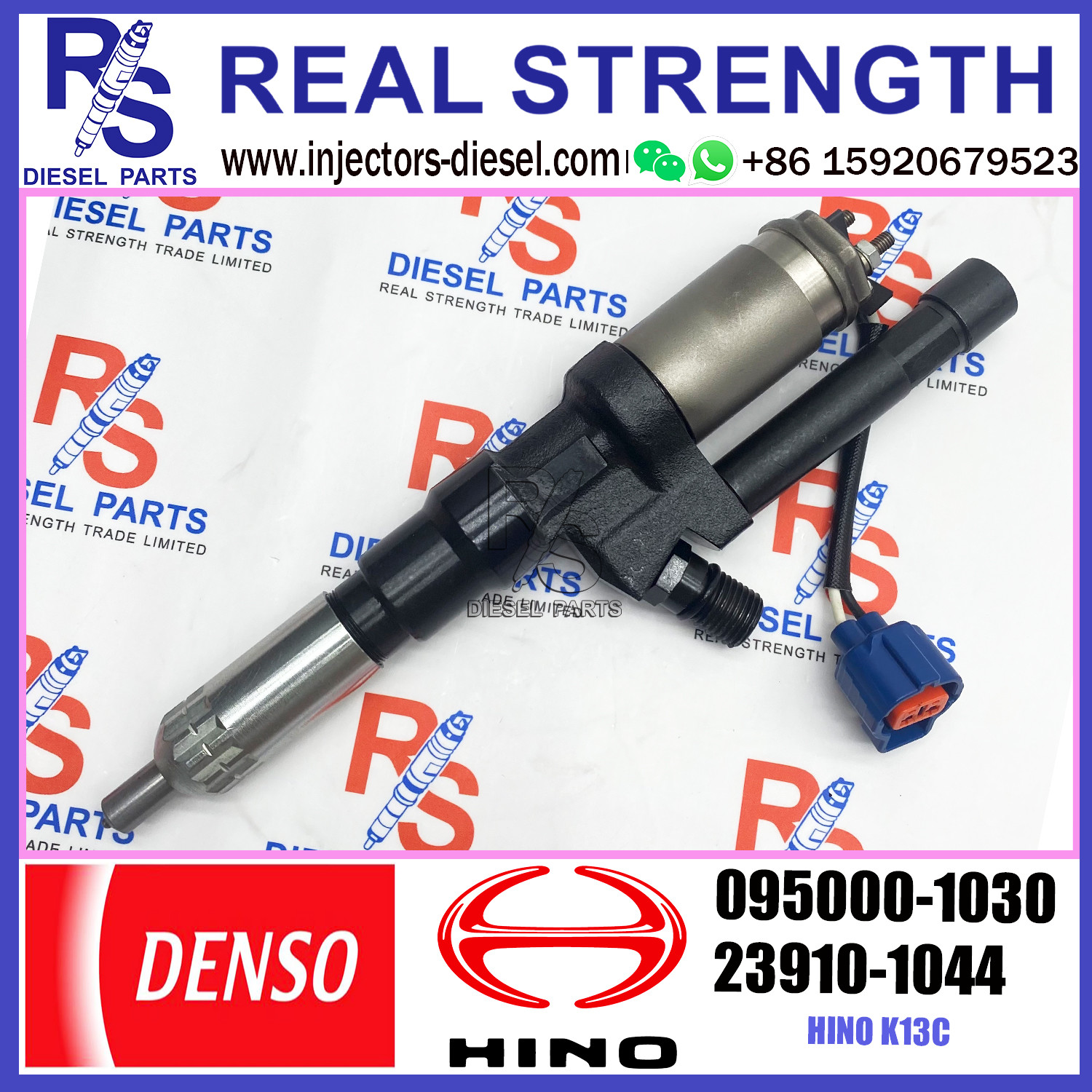 Diesel inyectores 095000-1030 Common Rail Injector 095000-1030 23910-1044 For HINO K13C Injector Assembly