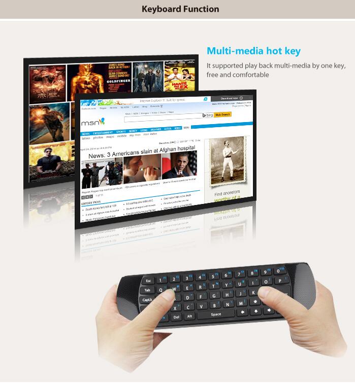 TV Box X6 Air Mouse Backlight 2.4G Wireless Remote Control With Keyboard