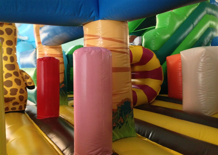 Big Party Custom Made Inflatables 0.55mm Pvc Tarpaulin For Kindergarten Baby