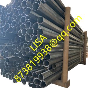 China 8 Sided 345Mpa Steel Utility Pole Octagonal HDG Galvanized Power Distribution Metal Poles on sale