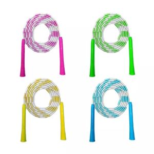 PVC Colorful Soft Beaded Jump Rope Bamboo Joint Beaded Skipping Rope