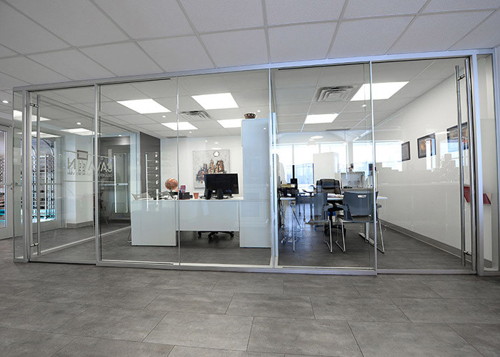 Single Layer Glass For Office Glass Wall Partition Reusable Pre-assemble In Factory Fashionable Style