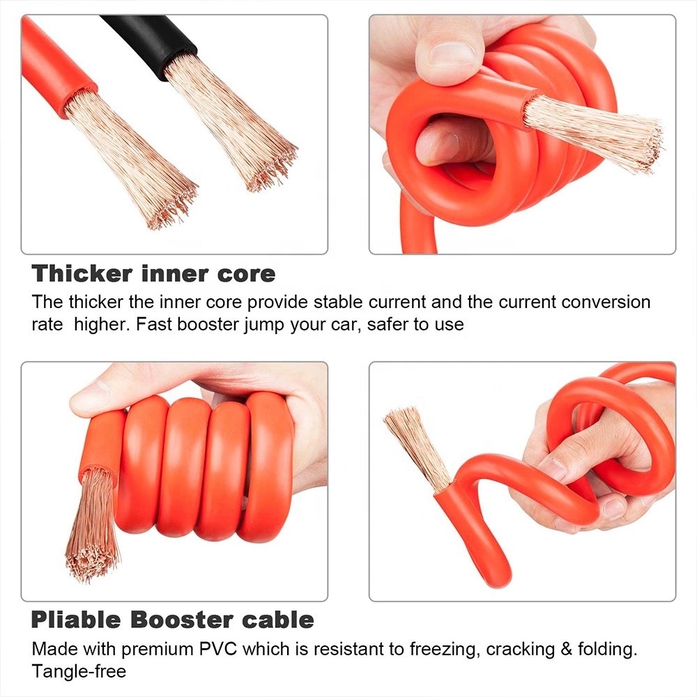 200a 500a Connecting Booster Cables 1000 Amp Jumper Cables