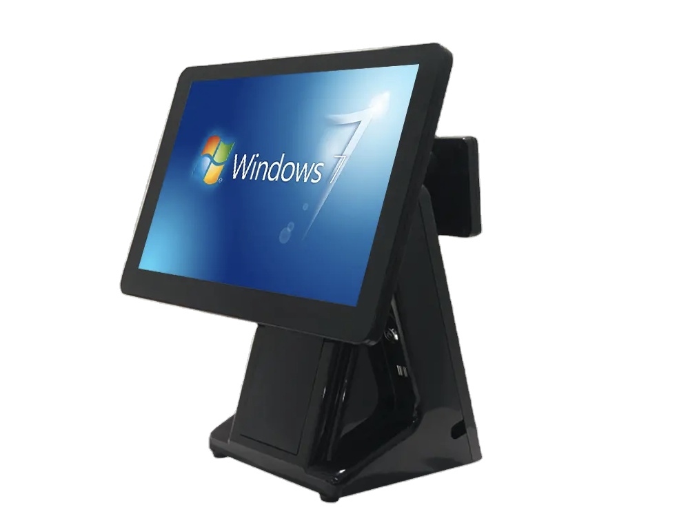 Novel Design 15.6" Touch Screen Cash Register with 80mm Built-in Printer and 11.6" 2nd Display