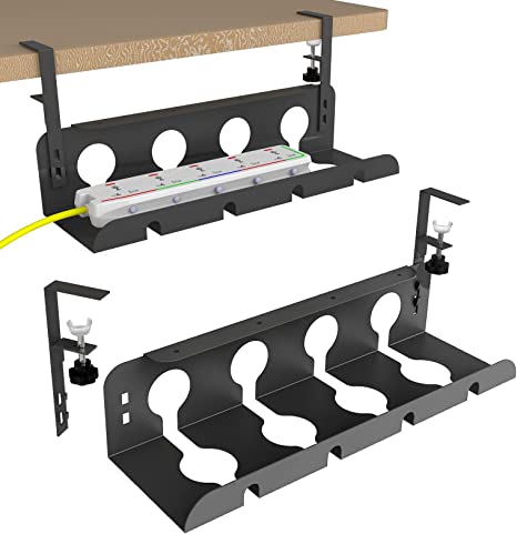 Maximize Space with Under Desk Table Cable Management Tray and Hook Type Installation