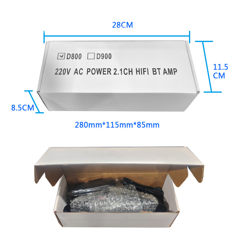 D800 Professional DJ/Karaoke Bluetooth Digital Amplifier Board 2.0 Channel 12V Rechargeable Subwoofer High/Low Tone High Power