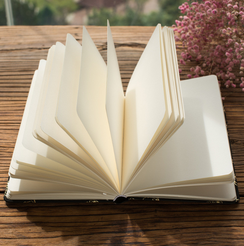 128gsm Matt Art Paper Interior Custom Luxury PU Leather Embossing Notebooks for CMYK Offset Printing