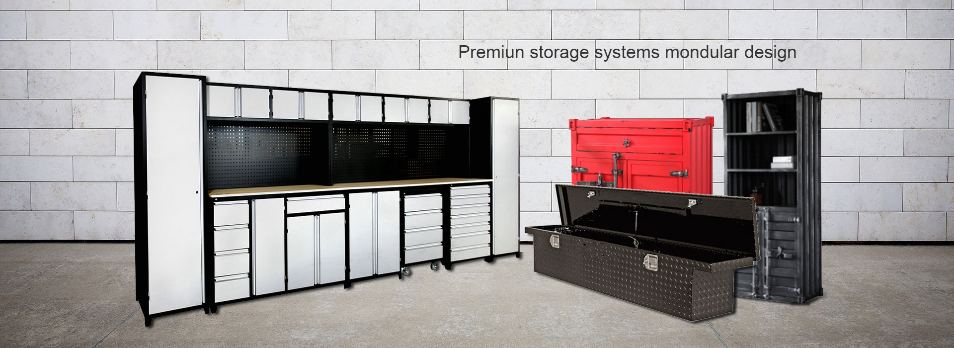 LS-GA005 Customized 1.0mm 1.2mm 1.5mm Garage Metal Tool Cabinet with ODM Support