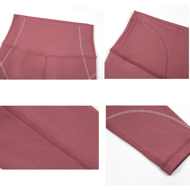 Capri Cycling Nylon Womens High Waisted Workout Leggings With Tummy Control
