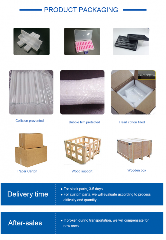 Semicircle Machining Quartz Glass Parts 4
