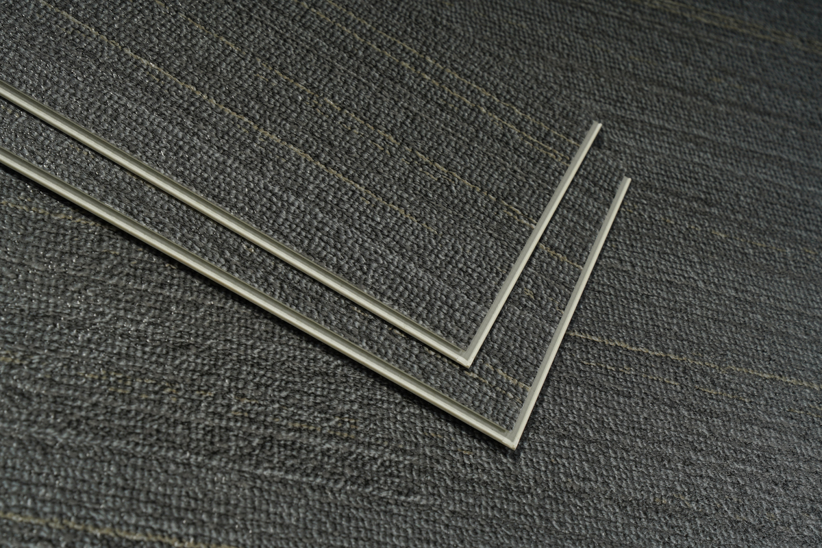 Indoor SPC Vinyl Flooring For Hotel Easy Install Carpet Design Commercial Woven Pattern