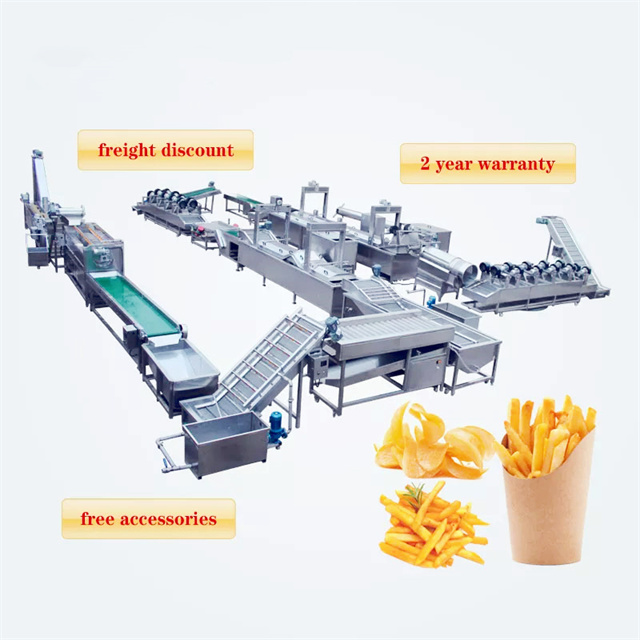 Multifunctional Automatic Potato Chips Making Machine SUS304 Stainelss Steel Material