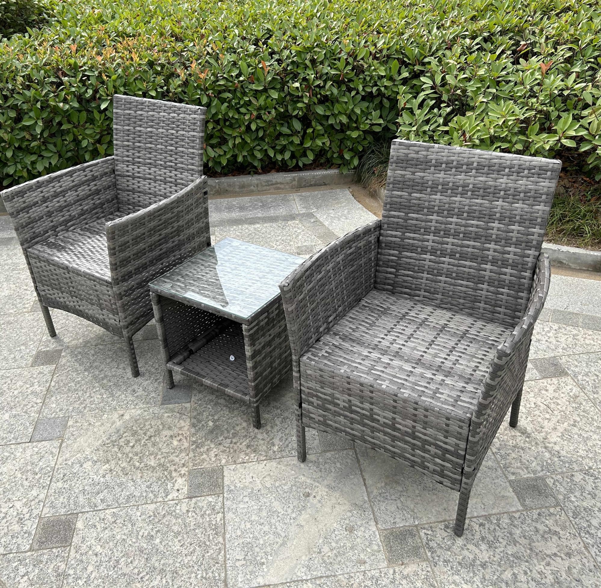 Garden Compact Rattan Table And Chairs Large Outdoor Garden Sets