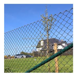 China 100ft Sport Game Chain Link Fence with Pvc Coated Frame Galvanized Wire Mesh Panel on sale