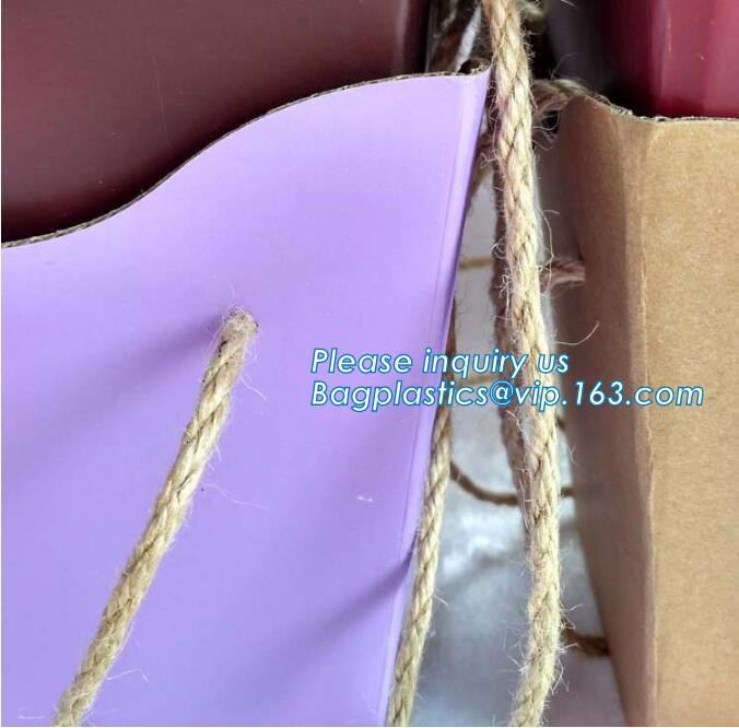 Customized Red Printed Kraft Paper Shopping Bag with Ribbon Handles and Bowknot,Kraft Paper Shopping Bag with Kinds off
