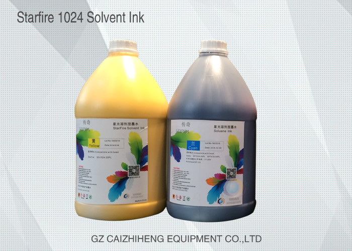 Original 4 Liter Solvent Printing Ink , 4 Color Inkjet Printer Ink Starfire 25PL