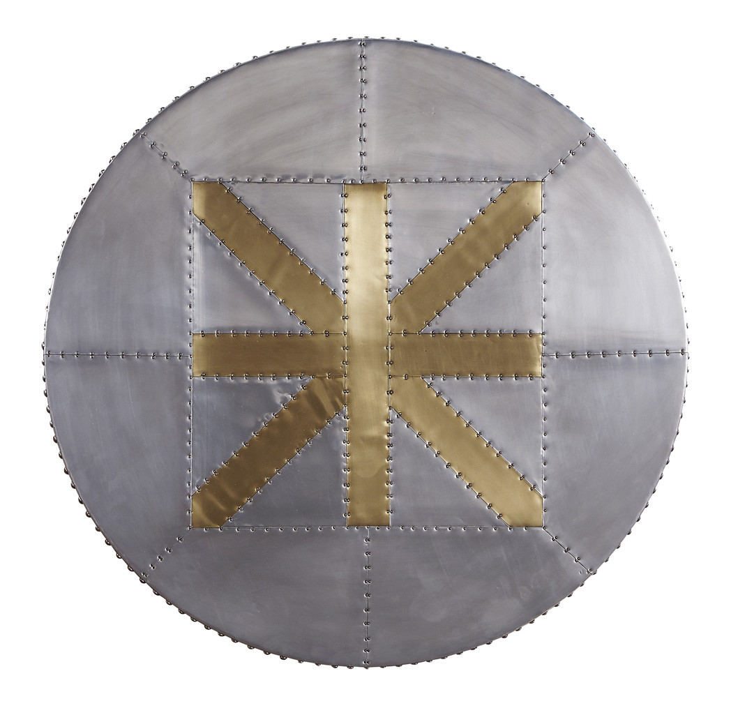 Contemporary Round Dining Room Tables Aluminium Top For Home / Restaurant