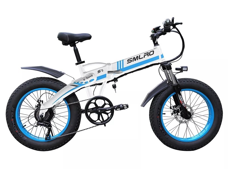 Disc Brake 20 Inch Folding Electric Bike , Brushless Geared 500w Fat Tire Ebike