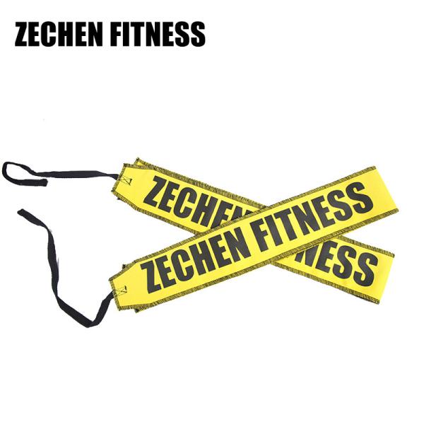 Cotton Wrist Wraps Fitness 7.3cm Yellow Cloth Fabric Gym Support For Weightlifti