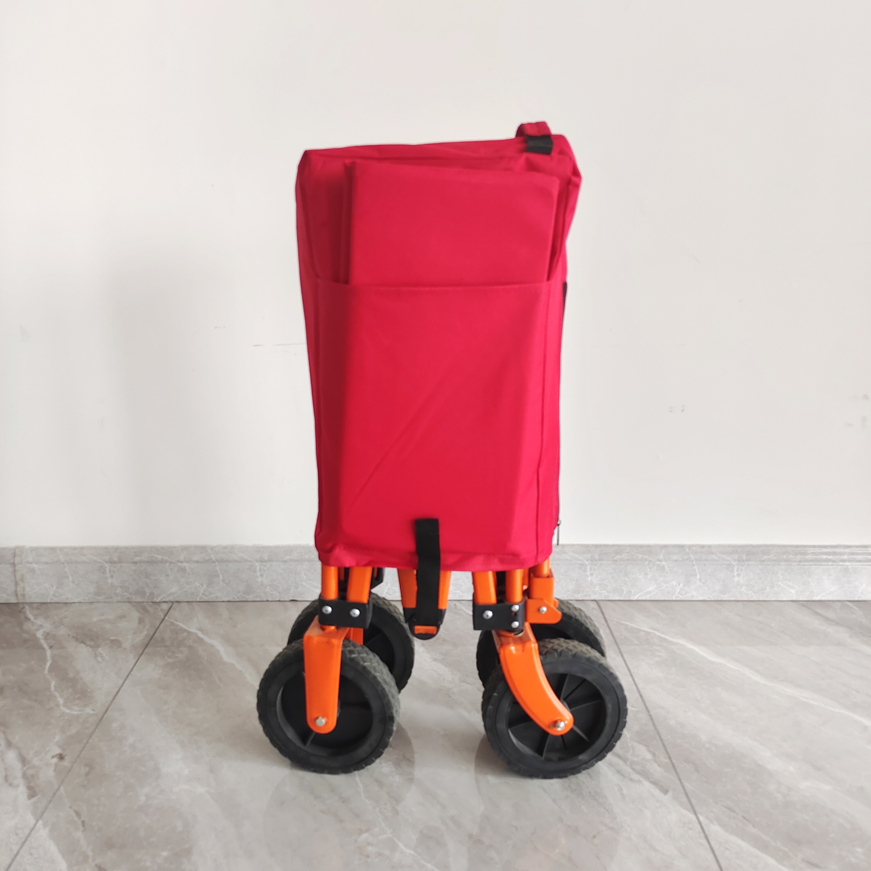 7inch Wheel Collapsible Shopping Cart Four Way Folding Outdoor Camping Cart