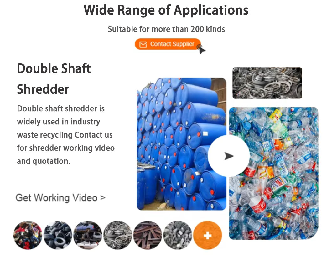 Waste Plastic Bucket Trash Can Big Blue Bucket Shredder Machine