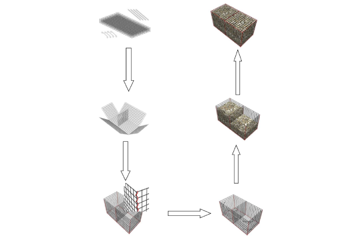 1mx0.5mx0.5m Galvanized Gabion Baskets Welded Decorating Garden