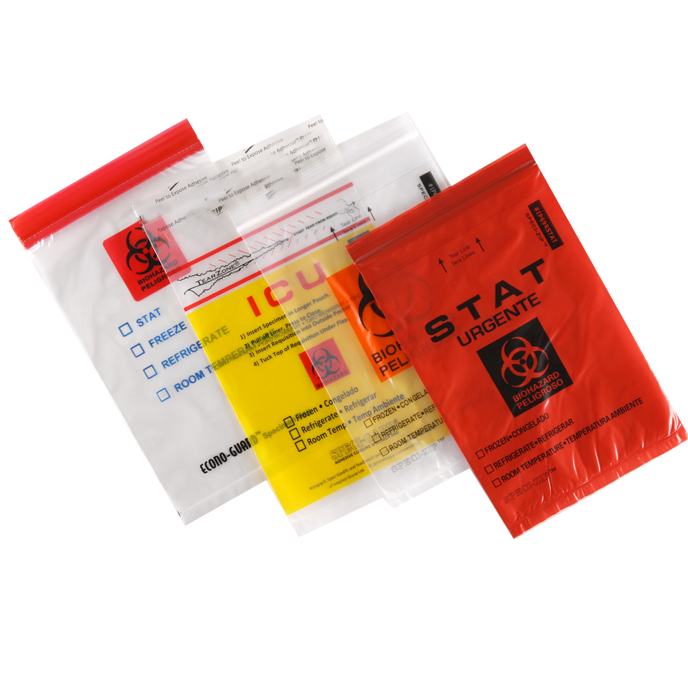 YTBagmart Plastic k Kangaroo Pouch Bags Lab Hospital Medical Biodegradable Biohazard Specimen Bag