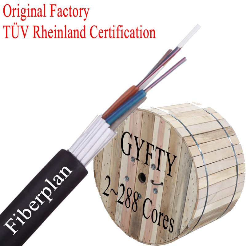 Outdoor Non Armored Single Multi Mode Duct 2-144 Core Air Blown Fiber Optic Cable GYFTY