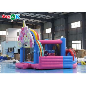 Sayok Flower Theme Inflatable Bouncing Trampoline With Slide Inflatable Bounce