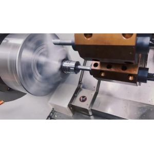 Metal Industrial Double Spindle Cnc Turning Machine FANUC Control System