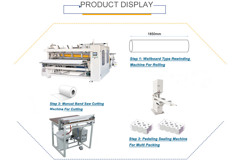 With Two Jumbo Roll Standing Wallboard Type Full Automatic Toilet Paper Machine