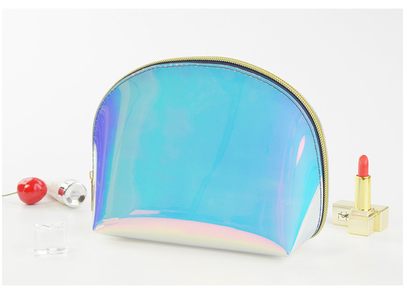Transparent TPU Toiletry Washable Iridescent Holographic Bag