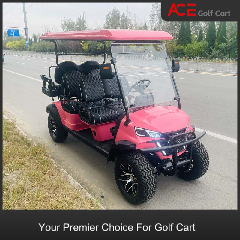EV Lithium Golf Cart CE Approval Resorts Sightseeing 6 Seater Cart